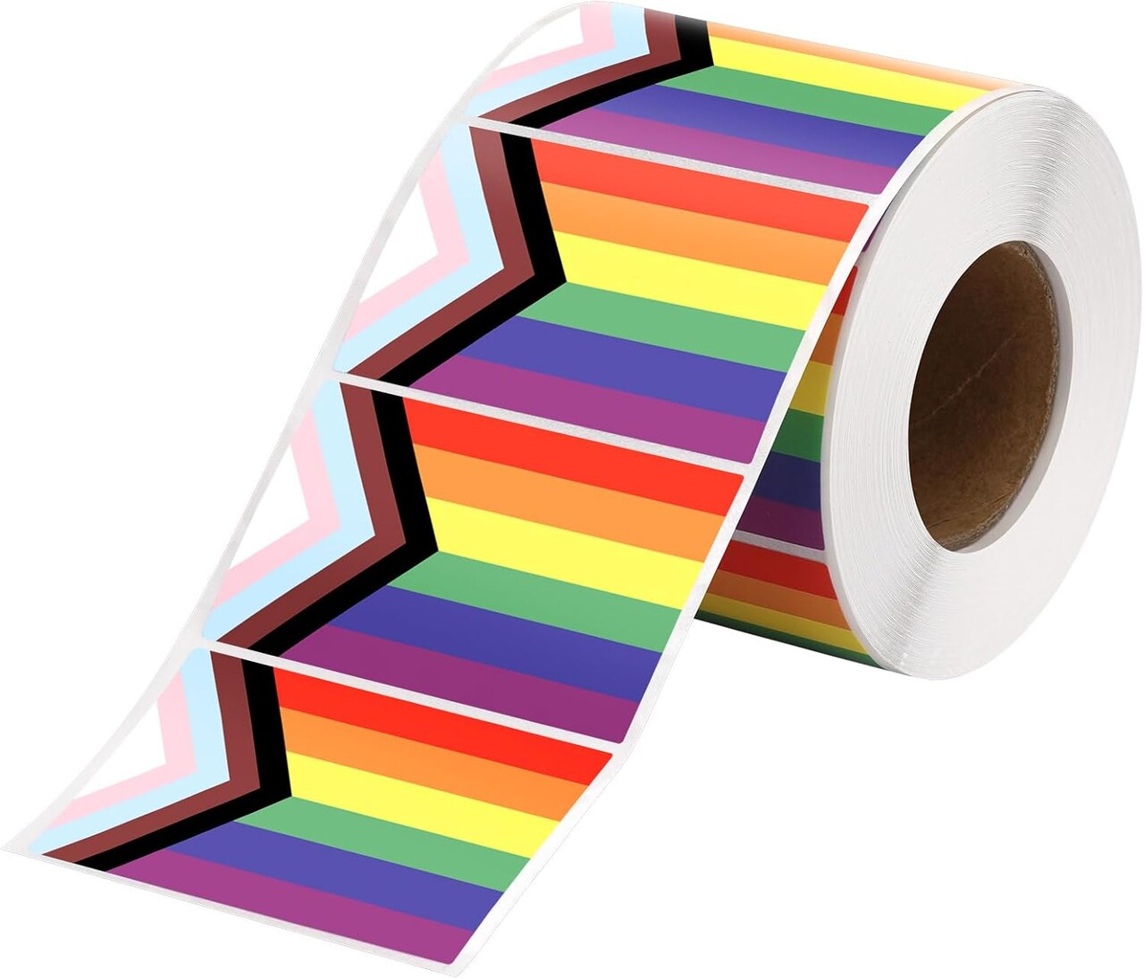 500 Pcs Pride Stickers Roll 2x1.22in – Rainbow Flag LGBT Decals